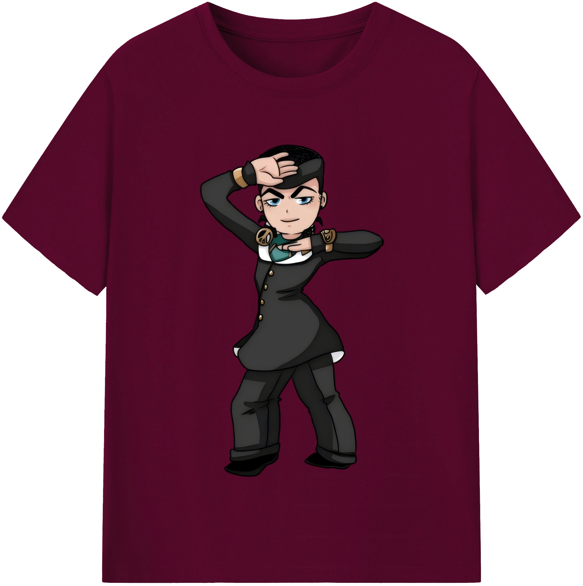 （画像用） ジョジョの奇妙な冒険 ひがしかた じょうすけ JoJo's Bizarre Adventure Higashikata Josuke レディースカジュアルプリントTシャツ（綿100％）
